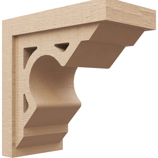 Ekena Millwork 8"W x 16"D x 16"H Classic Sheridan Rough Cedar Woodgrain TimberThane Corbel, Primed Tan CORUR08X16X16SHERCPR - main